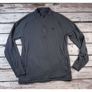 Travis‎ Mathew 1/4 Zip Golf Sweatshirt Mens Size Small Gray Pullover Pockets